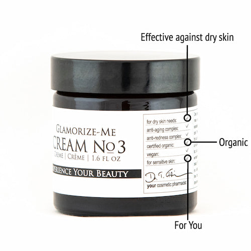 Derma ID Glamorize-Me Cream No. 3 face cream helps you because it is effective against dryness, organic and made especially for you