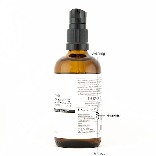 Derma ID Purify-Me Oil Cleanser facial cleanser helps you because it is cleansing, but also nourishing and without alcohol or soaps